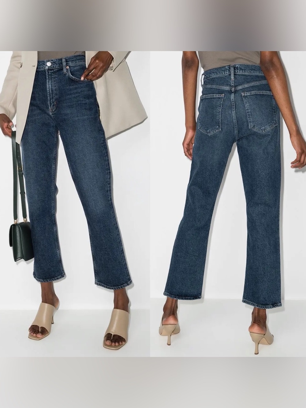 AGOLDE Wilder Organic Cotton Blend Jeans in Hype Wash Size 25 Straight Leg Crop